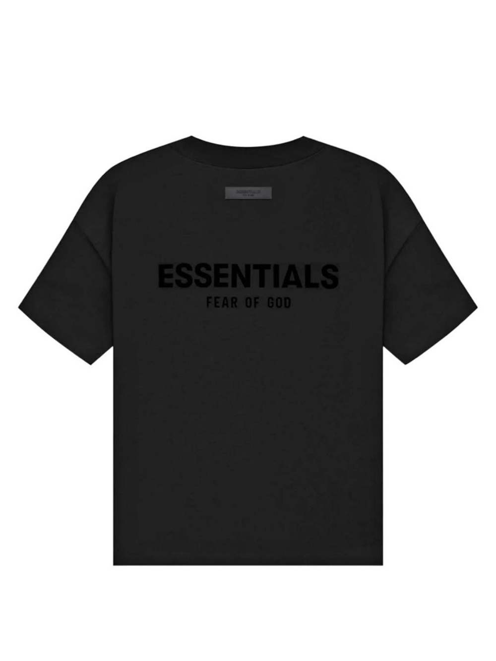 Essentials Black Logo Short Sleeve Tee